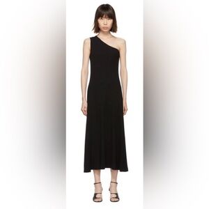 Rosetta Getty Black One Shoulder Tank Maxi Dress